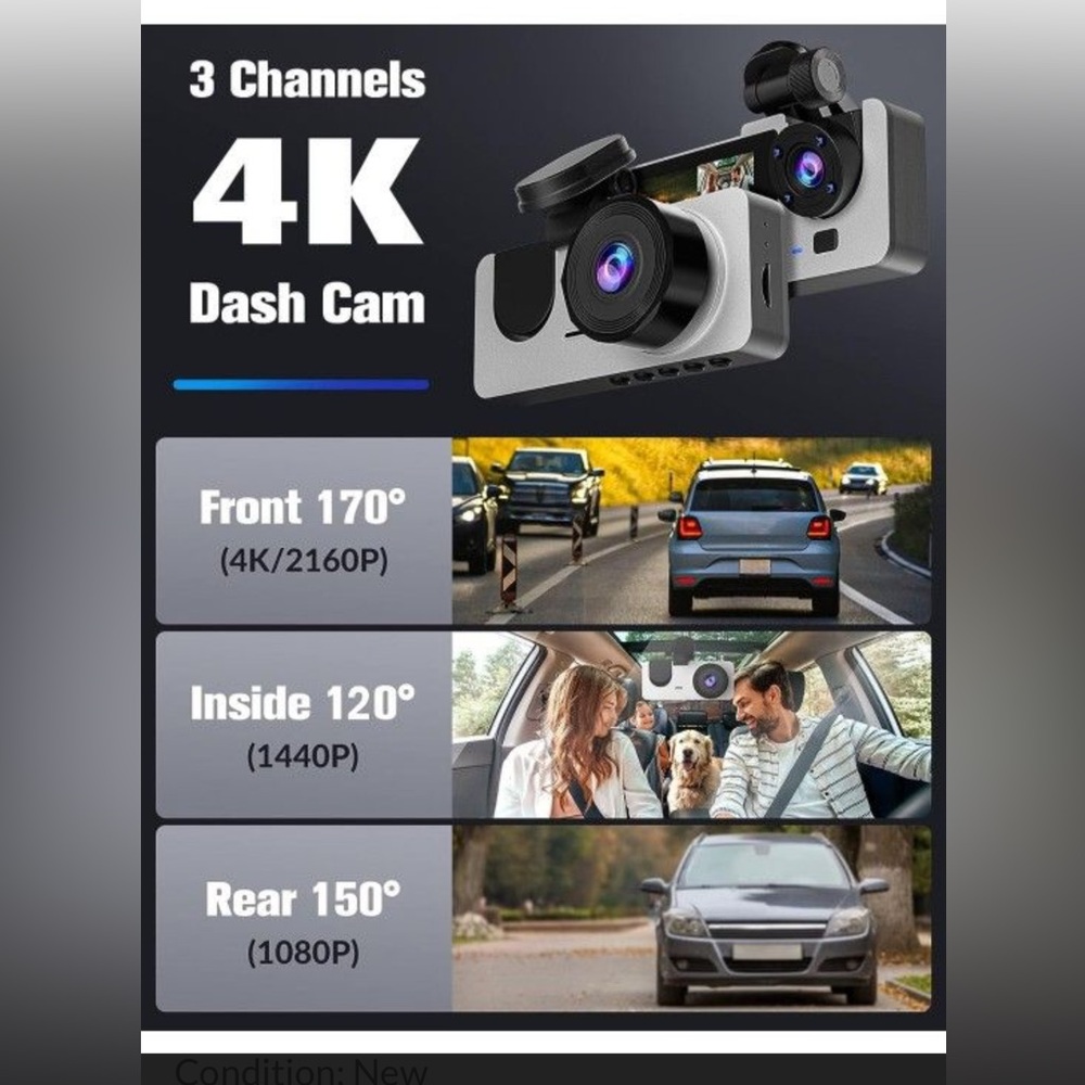 Dash Cam with‎ G-Sensor and Loop Recording - Picture 3 of 11